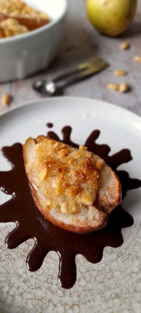 poire rotie cacahuetes