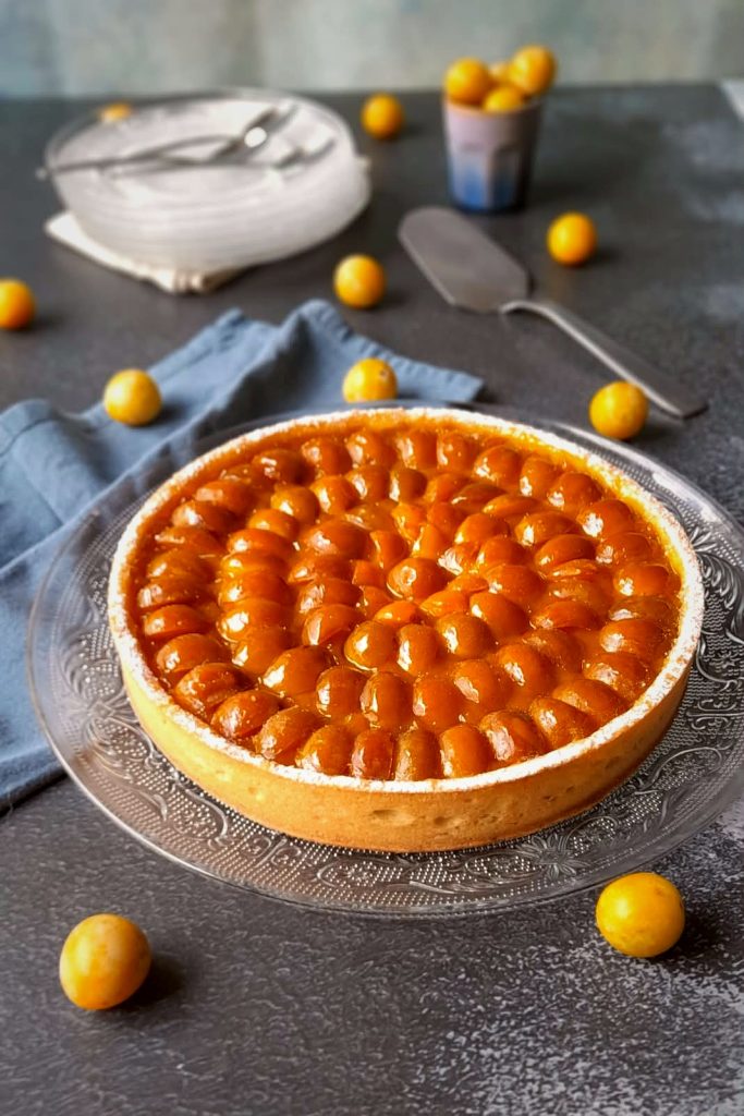tarte aux mirabelles bien brillante